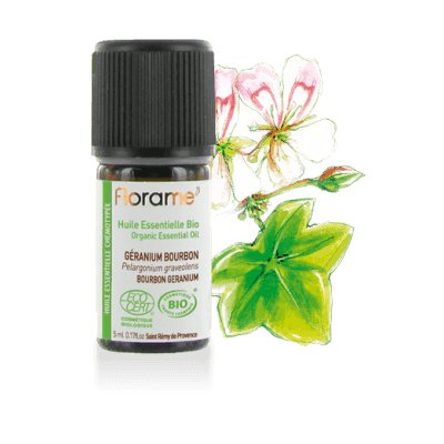 Organic essential oil Bourbon geranium - Florame - Massage and relaxation