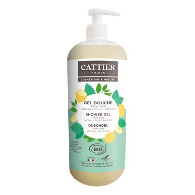 GEL DOUCHE  SANS SULFATE Parfum Citron - Menthe - CATTIER - Hygiène