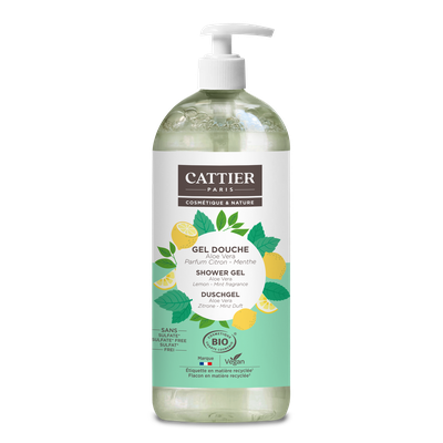 SULFATE-FREE SHOWER GEL –  Lemon – mint fragrance - CATTIER - Hygiene