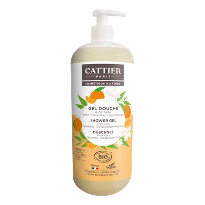 GEL DOUCHE  SANS SULFATE Parfum Clémentine – Fleur  d’oranger - CATTIER - Hygiène