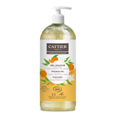 GEL DOUCHE  SANS SULFATE Parfum Clémentine – Fleur  d’oranger - CATTIER - Hygiène
