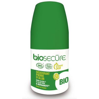 Déodorant pierre d'alun bergamotte - Biosecure - Hygiène