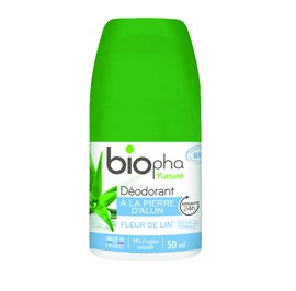Déodorant pierre d'alun fleur de lin - Biopha Nature - Hygiène