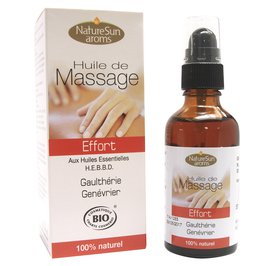 Huile de massage effort - NatureSun Aroms - Massage et détente