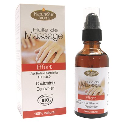 Huile de massage effort - NatureSun Aroms - Massage et détente