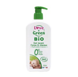 Gel Lavant Corps & Cheveux BIO pour bébé - Love & Green - Santé - Cheveux - Bébé / Enfants - Corps