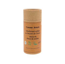 Déodorant solide au beurre de cacao Abricot & Fleur de cerisier - Comme Avant - Hygiène