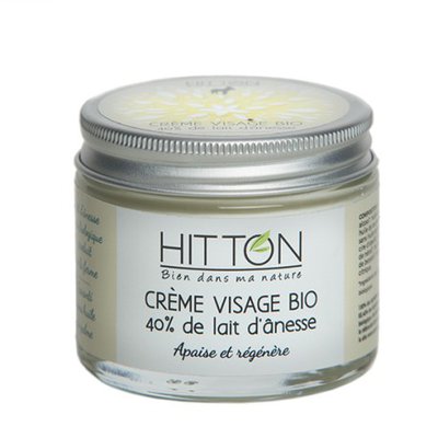 Crème Visage 40% De Lait D'Ânesse - Hitton Bien Dans Ma Nature - Visage