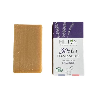 Savon 30% lait d'ânesse bio - Lavande - Hitton Bien Dans Ma Nature - Hygiène