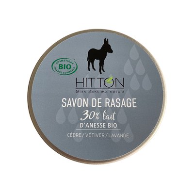 Savon de rasage 30% lait d'ânesse bio - Hitton Bien Dans Ma Nature - Hygiène
