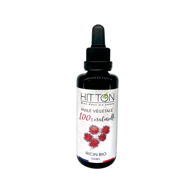 Huile végétale de ricin Bio - Hitton Bien Dans Ma Nature - Visage - Hygiène - Cheveux - Massage et détente - Ingrédients diy - Corps