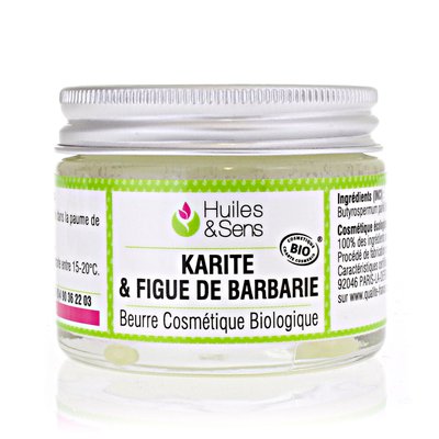 Beurre de Karité & Figue de Barbarie Bio - Huiles & Sens - Visage - Ingrédients diy - Corps
