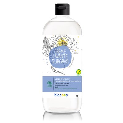 Crème lavante surgras 1L - Biocoop - Hygiène - Cheveux