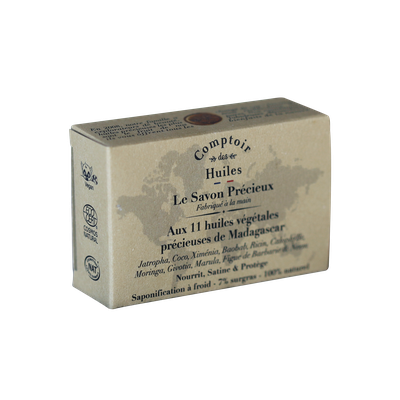 "Savon precieux" soap with 11 precious vegetable oils from Madagascar - Comptoir des Huiles - Hygiene