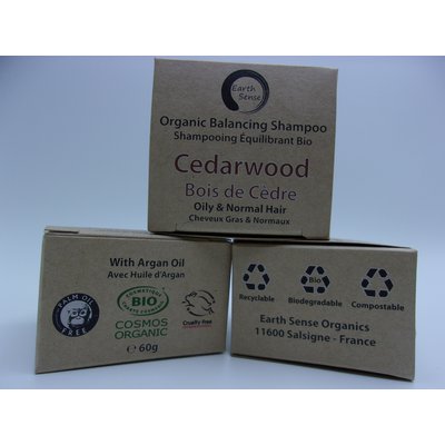 Balancing Solid Shampoo - Cedarwood - Oily & All Hair Types - Earth Sense Organics - Hair