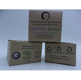 Balancing Solid Shampoo - Lavender & Mint - Dry & all Hair Types - Earth Sense Organics - Hair