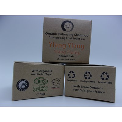 Balancing Solid Shampoo - Ylang Ylang - Normal & all Hair Types - Earth Sense Organics - Hair