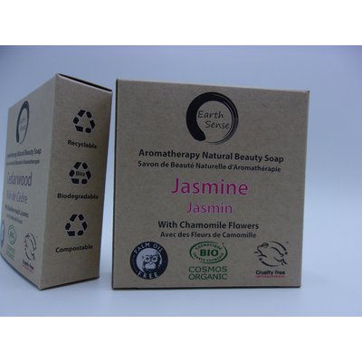 Solid Soap - Jasmine with Chamomile Flowers - Earth Sense Organics - Hygiene