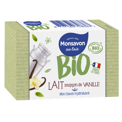 Savon solide Lait Vanille - Monsavon BIO - Hygiène