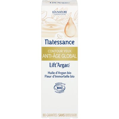 Global anti-aging eye contour cream - Lift'Argan - Natessance - Face