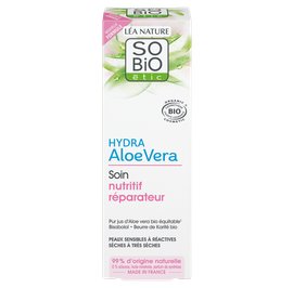 Soin nutritif réparateur, peaux sensibles à réactives - Hydra Aloe Vera - So'bio étic - Visage