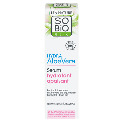 Soothing moisturizing serum, sensitive & reactive skin - Hydra Aloe Vera - So'bio étic - Face