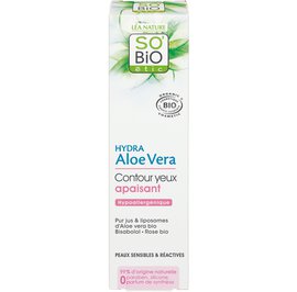 Contour yeux apaisant, peaux sensibles et réactives - Hydra Aloe Vera - So'bio étic - Visage