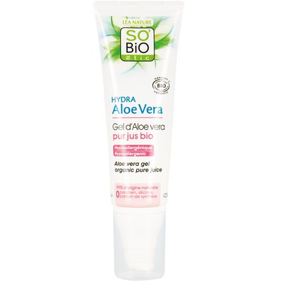 Aloe vera gel organic pure juice, sensitive and reactive skin - Hydra Aloe Vera - So'bio étic - Face - Body