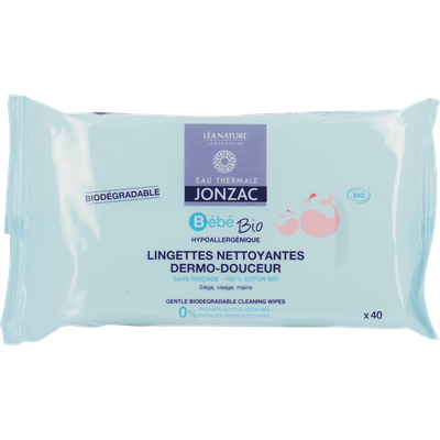 Lingettes nettoyantes dermo-douceur - Bébé Bio - Eau Thermale Jonzac - Hygiène - Bébé / Enfants