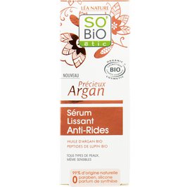 Sérum lissant anti-rides - Précieux Argan - So'bio étic - Visage
