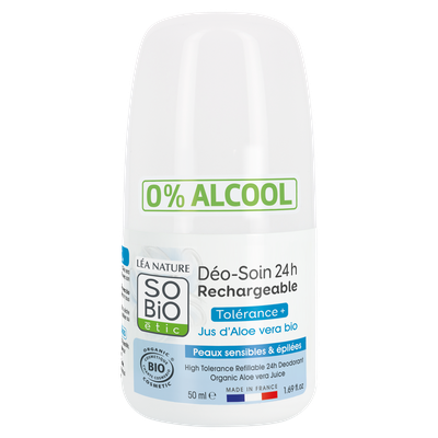 High tolerance Refillable 24h Deodorant - Organic Aloe vera juice - So'bio étic - Hygiene