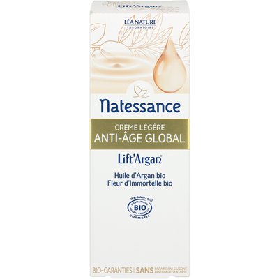 La crème légère anti-âge global - Lift'Argan - Natessance - Visage