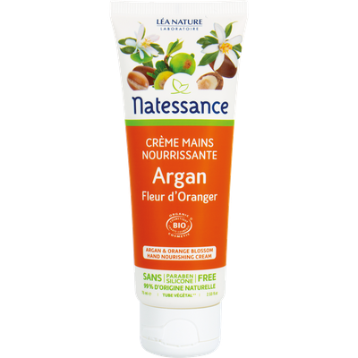 Crème mains nourrissante - Argan fleur d'oranger - Natessance - Corps