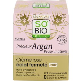 Crème rose éclat fermeté jour - Précieux Argan Peaux Matures - So'bio étic - Visage