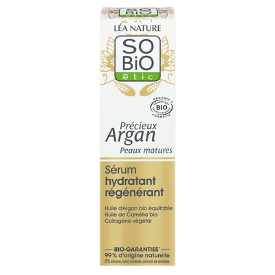 Sérum hydratant régénérant - Précieux Argan Peaux Matures - So'bio étic - Visage