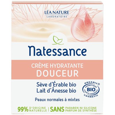 Crème hydratante douceur - Sèves de beauté - Natessance - Visage