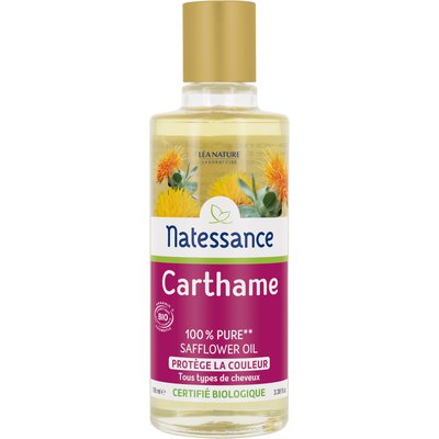 Huile de carthame - 100% pure** - protège la couleur - Natessance - Cheveux