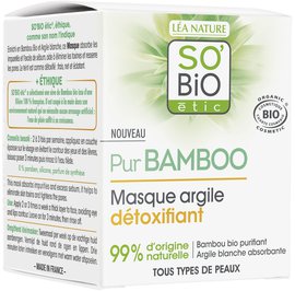 Masque argile détoxifiant  - Pur Bamboo - So'bio étic - Visage