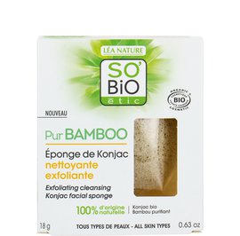 Exfoliating cleansing Konjac facial sponge - Pur Bamboo - So'bio étic - Face