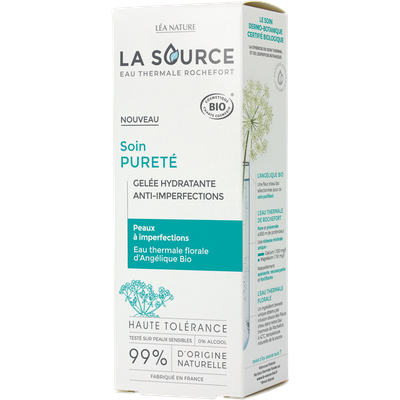 Gelée hydratante anti-imperfections - Soin Pureté - La Source - Eau Thermale Rochefort - Visage