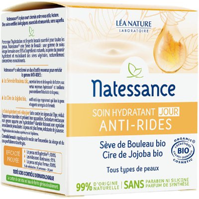 Soin jour hydratant Anti-rides - Sèves de Beauté - Natessance - Visage