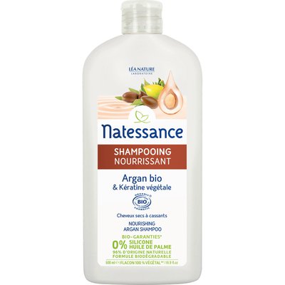 Shampooing Nourrissant - argan bio & kératine végétale - Natessance - Cheveux