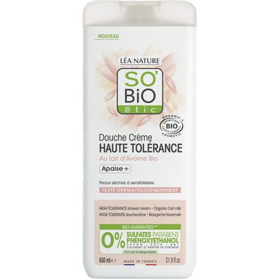 Douche Crème Haute Tolérance - Au lait d'Avoine Bio - So'bio étic - Hygiène
