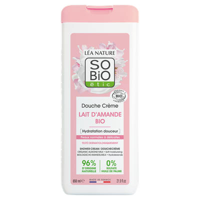 Shower cream - Soft moisturizing - Organic almond milk - So'bio étic - Hygiene