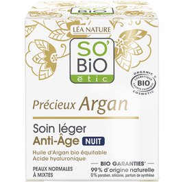 Soin Léger Anti-Âge Nuit, Précieux Argan - So'bio étic - Visage
