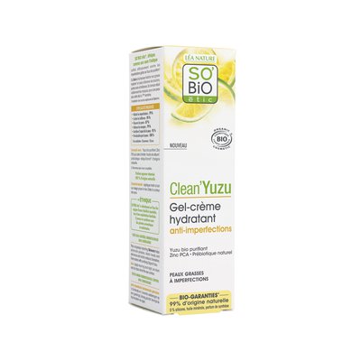 Gel-crème hydratant anti-imperfections - Clean'Yuzu - So'bio étic - Visage