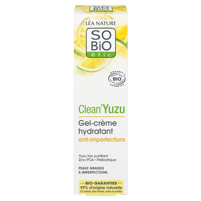 Gel-crème hydratant anti-imperfections - Clean'Yuzu - So'bio étic - Visage