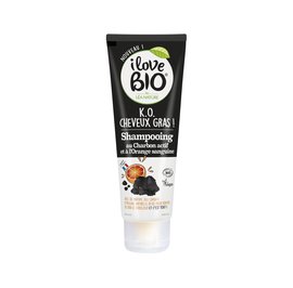 Shampooing K.O. Cheveux gras ! au Charbon actif et à l'Orange sanguine - I Love Bio by Léa Nature - Cheveux