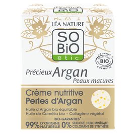 Crème nutritive Perles d'Argan - Précieux Argan Peaux Matures - So'bio étic - Visage