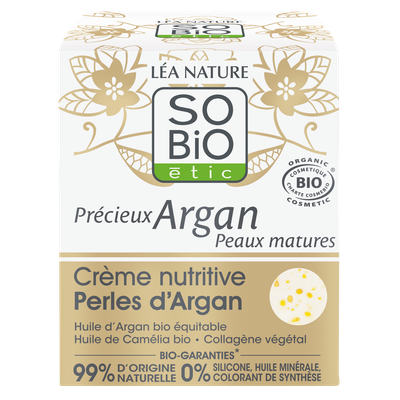 Argan pearls nourishing cream - Précieux Argan Mature skin - So'bio étic - Face